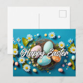 Carte Postale Collage de Pâques du printemps (Devant / Derrière)