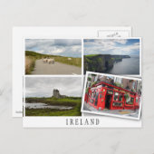Carte Postale Collage de paysages irlandais avec une image lâche (Devant / Derrière)