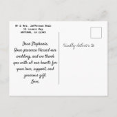 Carte Postale Collage de photos à la main Merci Mariage (Dos)