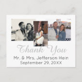 Carte Postale Collage de photos à la main Merci Mariage (Devant)