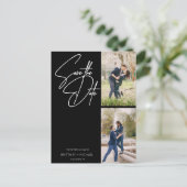 Carte Postale Collage de photos à main minimale noir (Debout devant)