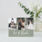 Carte Postale Collage de photos avec lettrage manuel Sage Merci (Debout devant)