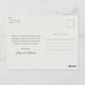 Carte Postale Collage de photos d'amour et de remerciements Nouv (Dos)