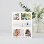 Carte Postale Collage de photos de famille de Noël en or rustiqu (Debout devant)