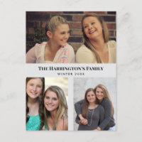 Collage de photos de famille en 3 sections personn