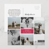 Carte Postale Collage de photos de Mariage marié et marié (Devant / Derrière)