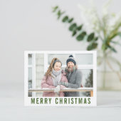 Carte Postale Collage de photos de Noël avec texte verdure ennei (Debout devant)