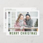 Carte Postale Collage de photos de Noël avec texte verdure ennei (Devant / Derrière)