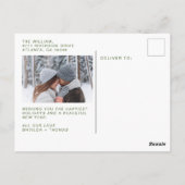 Carte Postale Collage de photos de Noël avec texte verdure ennei (Dos)