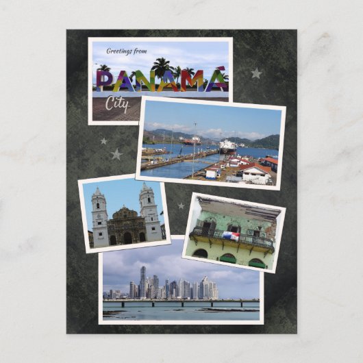 Carte Postale Collage de photos de Panama City (Devant)