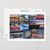 Carte Postale Collage de photos de San Francisco (Devant / Derrière)