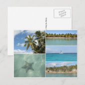 Carte Postale Collage de photos de vacances de voyage des Caraïb (Devant / Derrière)