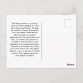 Carte Postale Collage de photos En souvenir affectueux Annonce d (Dos)