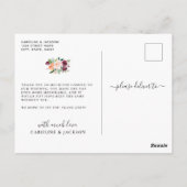 Carte Postale Collage de photos florales Merci (Dos)