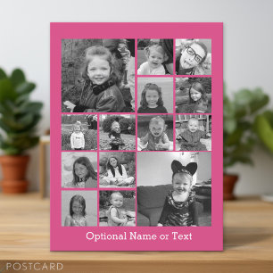 Carte Postale Collage de photos Instagram - Jusqu'à 14 photos ro