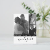 Carte Postale Collage de photos noir et blanc de script moderne (Debout devant)