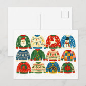 Carte Postale Collage de pulls de Noël laids (Devant / Derrière)
