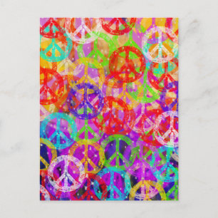 Carte Postale Collage de signaux de paix