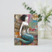Carte Postale Collage de sirène d'Imaginaire (Debout devant)