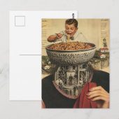 Carte Postale Collage de Spaghetti Boy (Devant / Derrière)
