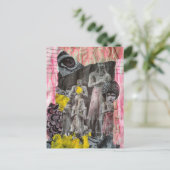 Carte Postale Collage de statues de personnes en techniques mixt (Debout devant)