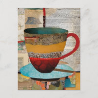 Collage de tasse à thé