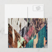 Carte postale Collage de texture de bois (Devant / Derrière)