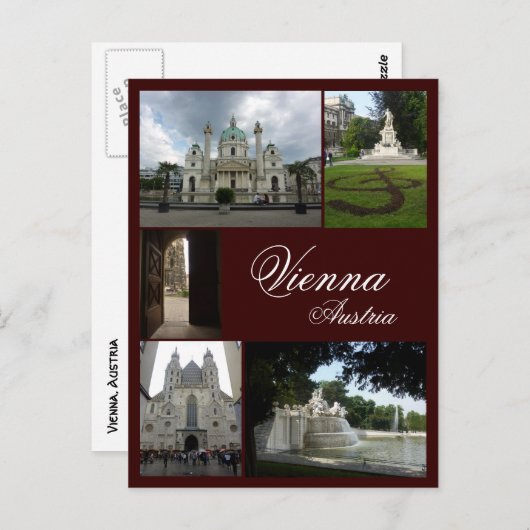 Carte Postale Collage de Vienne (Devant / Derrière)