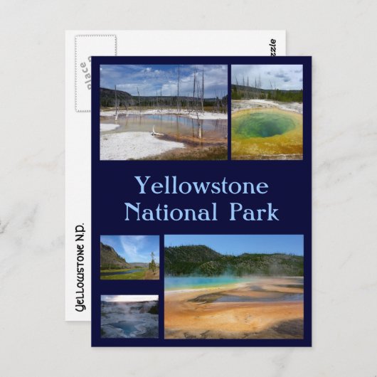 Carte Postale Collage de Yellowstone 1 (Devant / Derrière)