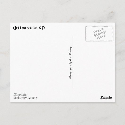Carte Postale Collage de Yellowstone 1 (Dos)