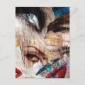 Carte Postale Collage de Yeux et de Lèvres (Devant)