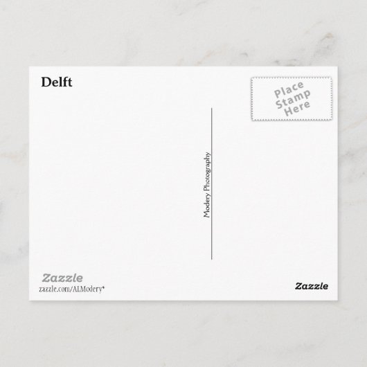 Carte Postale Collage des bâtiments Delft (Dos)