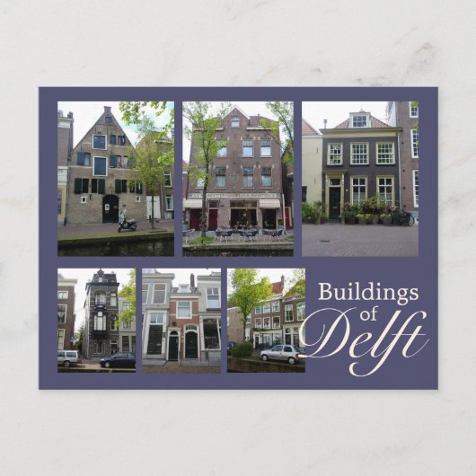 Carte Postale Collage des bâtiments Delft (Devant)