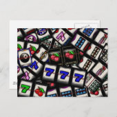 Carte Postale Collage des bobines de machine à sous (Devant / Derrière)