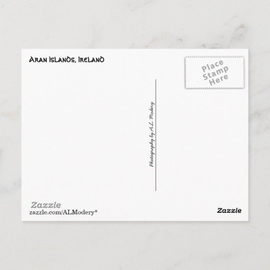 Carte Postale Collage des îles Aran (Dos)