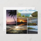 Carte Postale Collage des paysages d'Hawaii (Devant / Derrière)