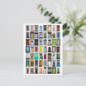 Carte Postale Collage des portes colorées (Debout devant)