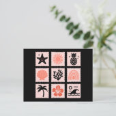 Carte Postale Collage des timbres de nature (Debout devant)