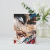 Carte Postale Collage des yeux et des lèvres (Debout devant)