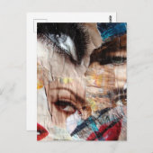 Carte Postale Collage des yeux et des lèvres (Devant / Derrière)