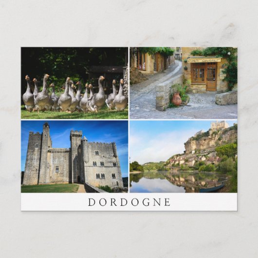 Carte postale collage Dordogne (Devant)