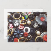 Carte Postale Collage du bouton du rabat (Devant / Derrière)