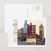 Carte Postale Collage du centre-ville de Nashville (Devant / Derrière)