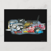 Carte Postale Collage du logo Superman (Devant)