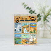 Carte Postale Collage du site du parc national Yellowstone (Debout devant)