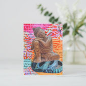 Carte Postale Collage en techniques mixtes Bouddha Paix (Debout devant)