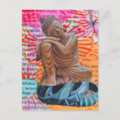 Carte Postale Collage en techniques mixtes Bouddha Paix (Devant)