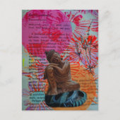 Carte Postale Collage en techniques mixtes de Bouddha (Devant)