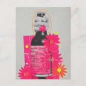 Carte Postale Collage en techniques mixtes de bouteille de Whisk (Devant)