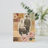 Carte Postale Collage en techniques mixtes de grands-parents (Debout devant)